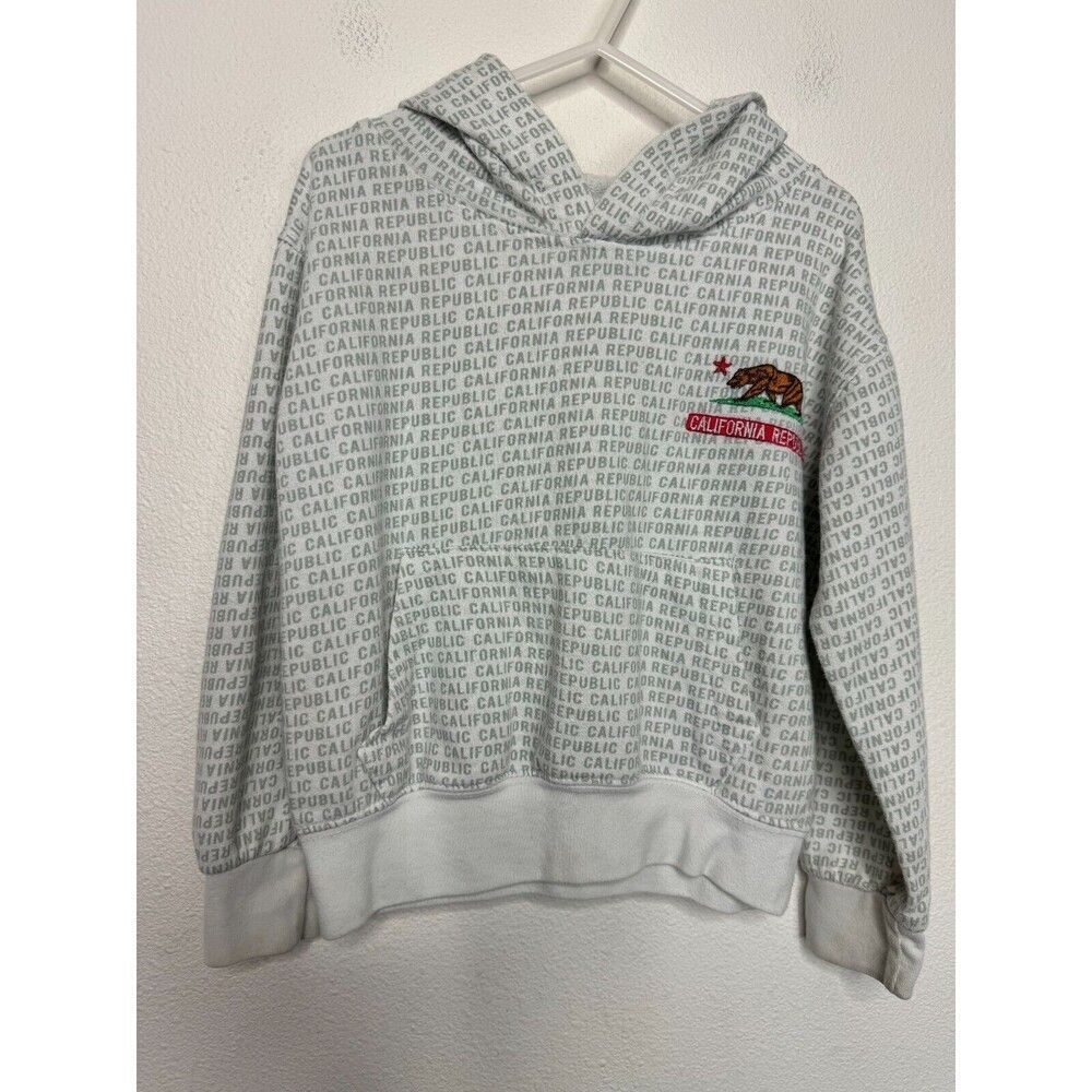 Eighty Eight Brand Size 4 California Republic Hoodie Sweatshirt Gray Long Sleeve